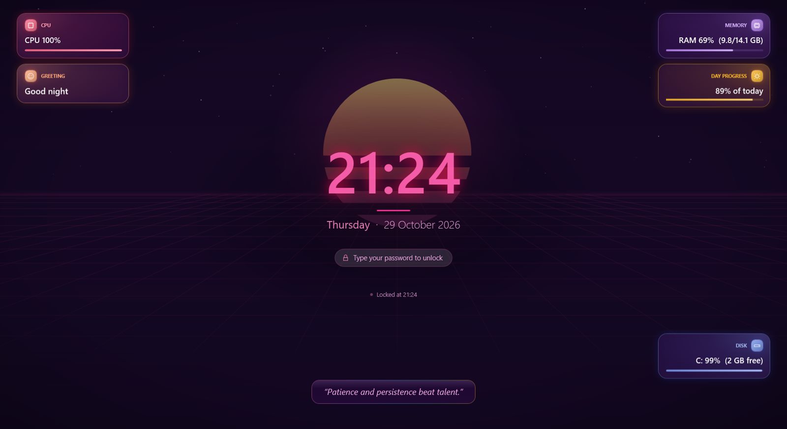 ثيم Synthwave