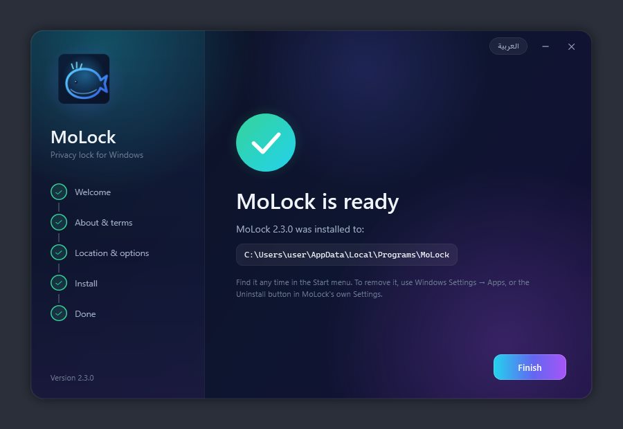 Install — done